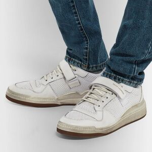 Saint Laurent SL24 Perforated Leather Sneakers Size 42